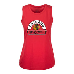 Chicago Blackhawks Levelwear Women's Macy Banner Arch Tank Top - Red - NHL