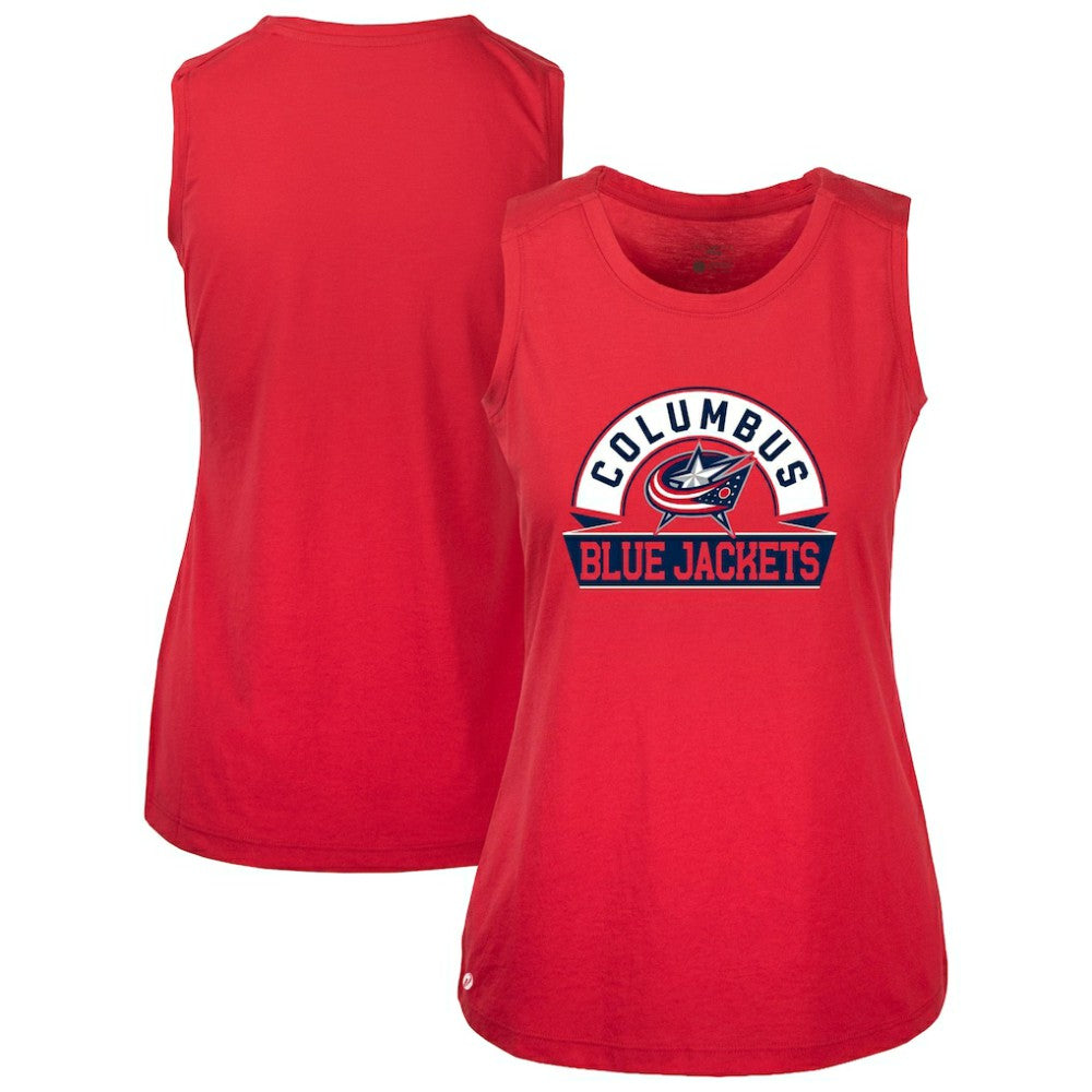 Columbus Blue Jackets Levelwear Women's Macy Banner Arch Tank Top - Red - NHL