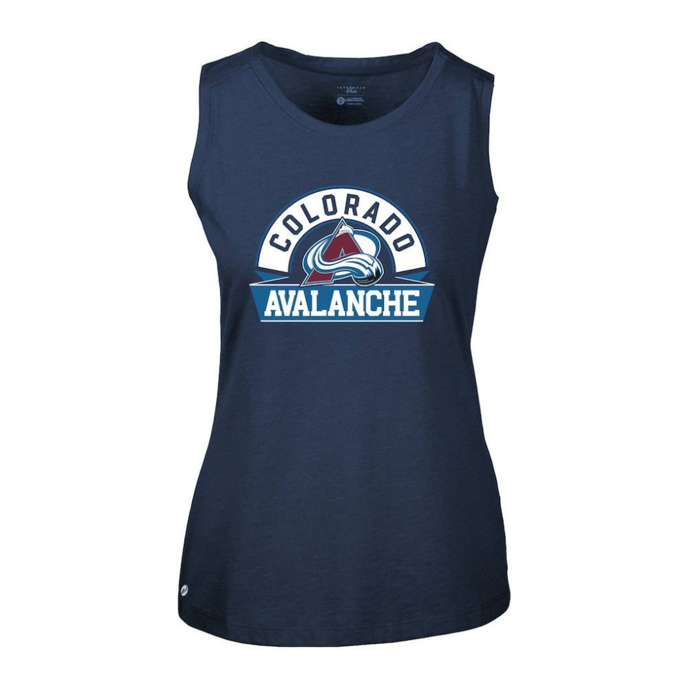 Colorado Avalanche Levelwear Women's Macy Banner Arch Tank Top - Navy - NHL