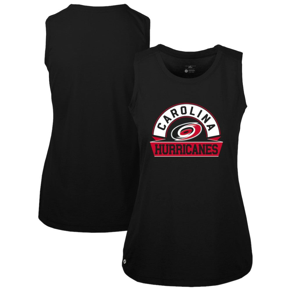Carolina Hurricanes Levelwear Women's Macy Banner Arch Tank Top - Black - NHL