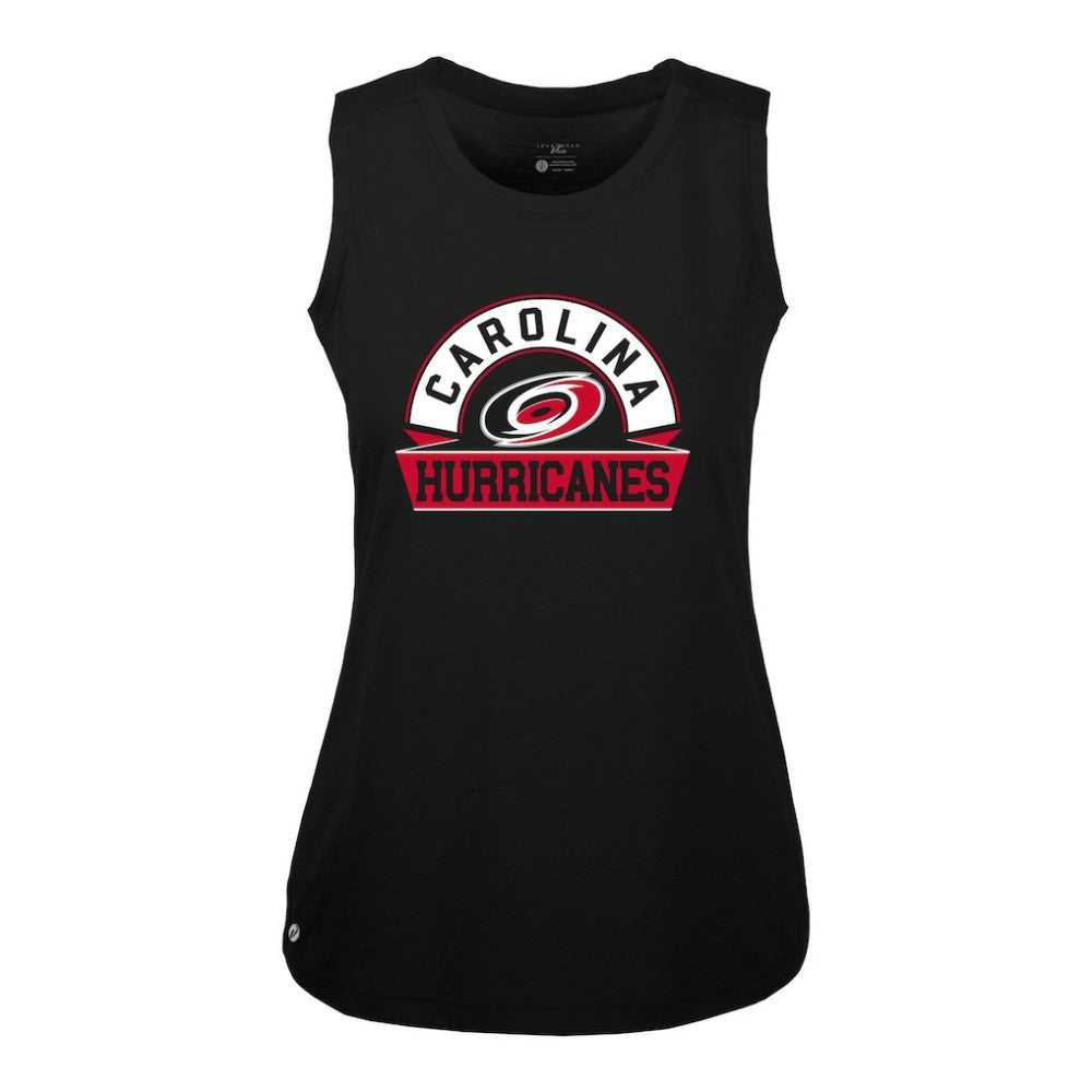 Carolina Hurricanes Levelwear Women's Macy Banner Arch Tank Top - Black - NHL