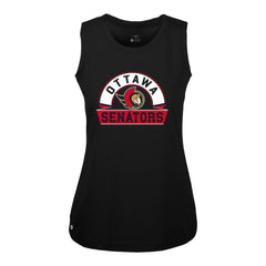 Ottawa Senators Levelwear Women's Macy Banner Arch Tank Top - Black - NHL