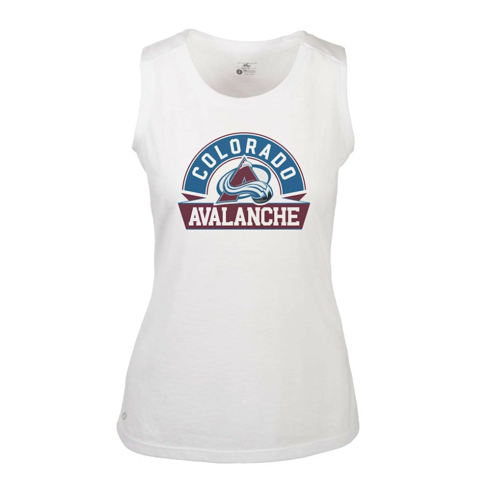 Colorado Avalanche Levelwear Women's Macy Banner Arch Tank Top - White - NHL