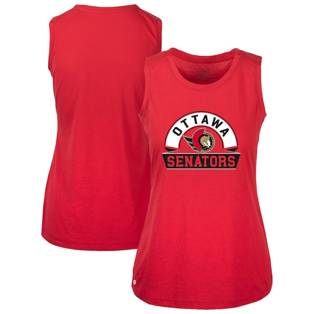 Ottawa Senators Levelwear Women's Macy Banner Arch Tank Top - Red - NHL