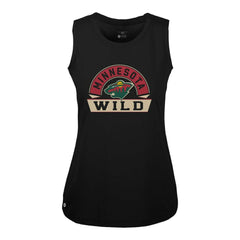 Minnesota Wild Levelwear Women's Macy Banner Arch Tank Top - Black - NHL
