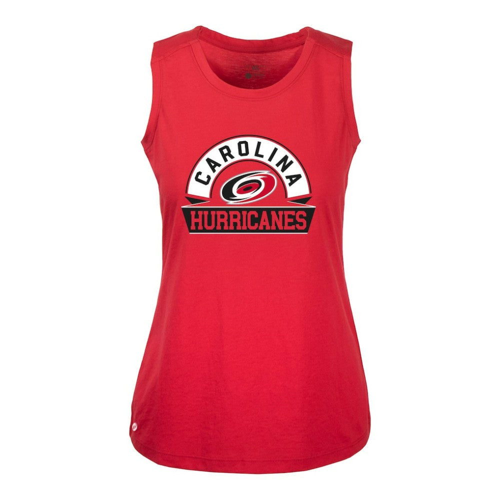 Carolina Hurricanes Levelwear Women's Macy Banner Arch Tank Top - Red - NHL
