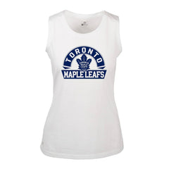 Toronto Maple Leafs Levelwear Women's Macy Banner Arch Tank Top - White - NHL