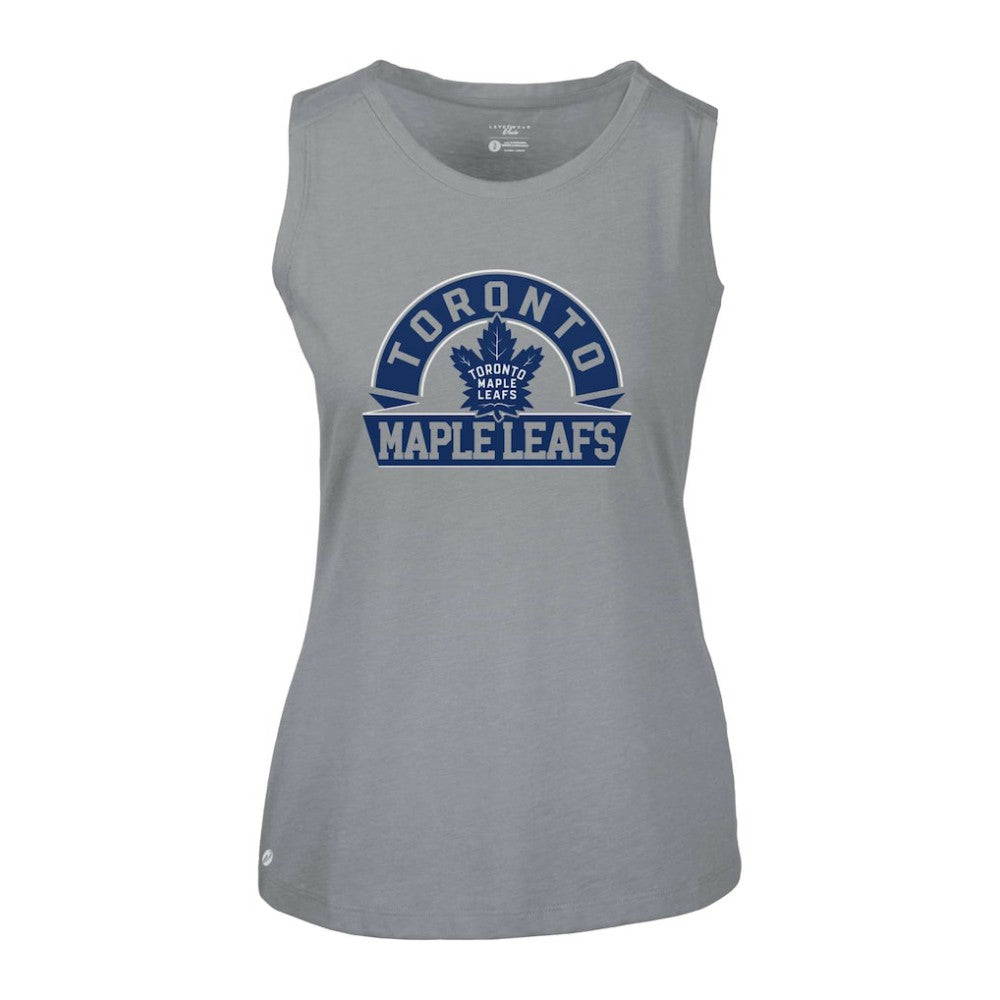 Toronto Maple Leafs Levelwear Women's Macy Banner Arch Tank Top - Gray - NHL