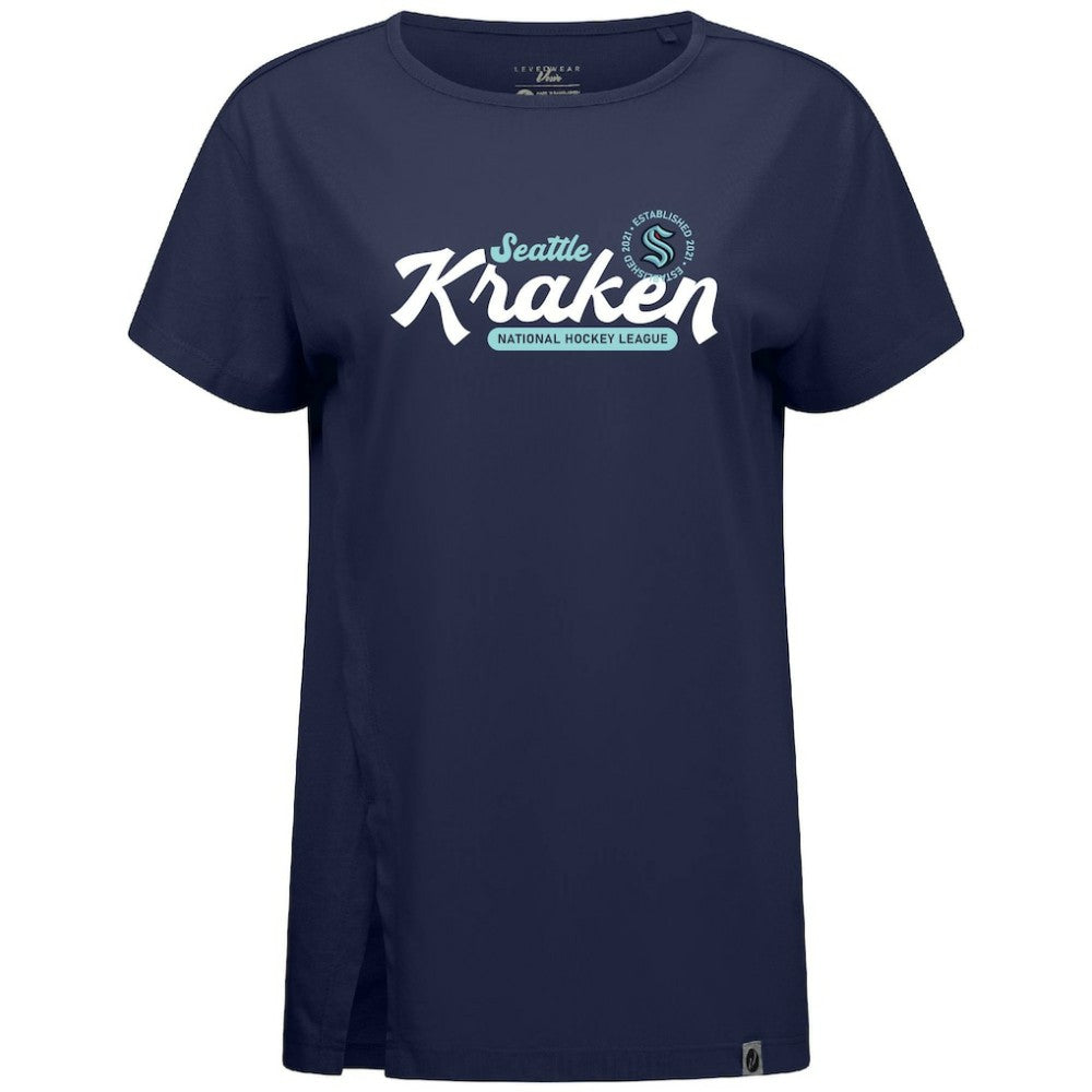 Seattle Kraken Levelwear Women's Influx Monument T-Shirt - Deep Sea Blue - NHL