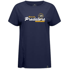 Nashville Predators Levelwear Women's Influx Monument T-Shirt - Navy - NHL
