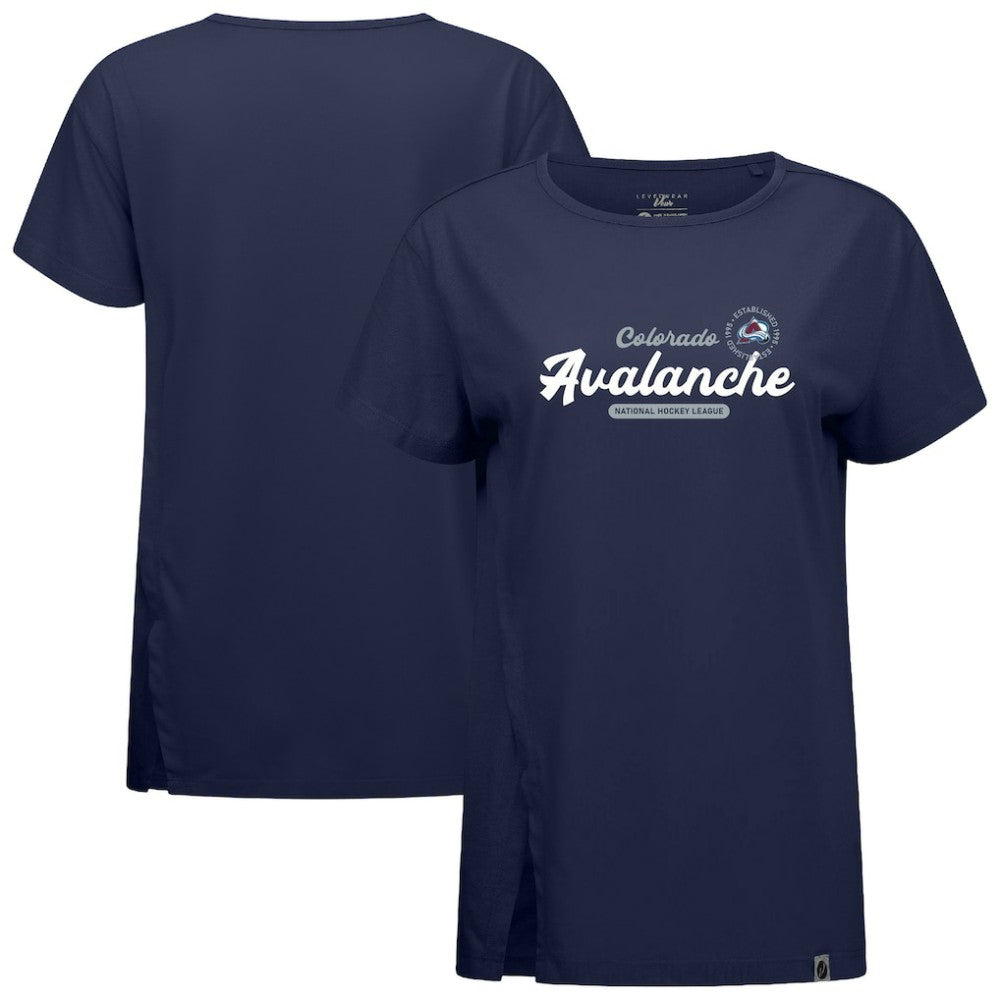 Colorado Avalanche Levelwear Women's Influx Monument T-Shirt - Navy - NHL