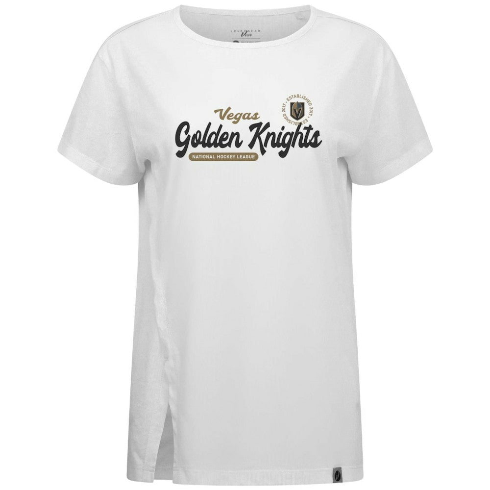 Vegas Golden Knights Levelwear Women's Influx Monument T-Shirt - White - NHL