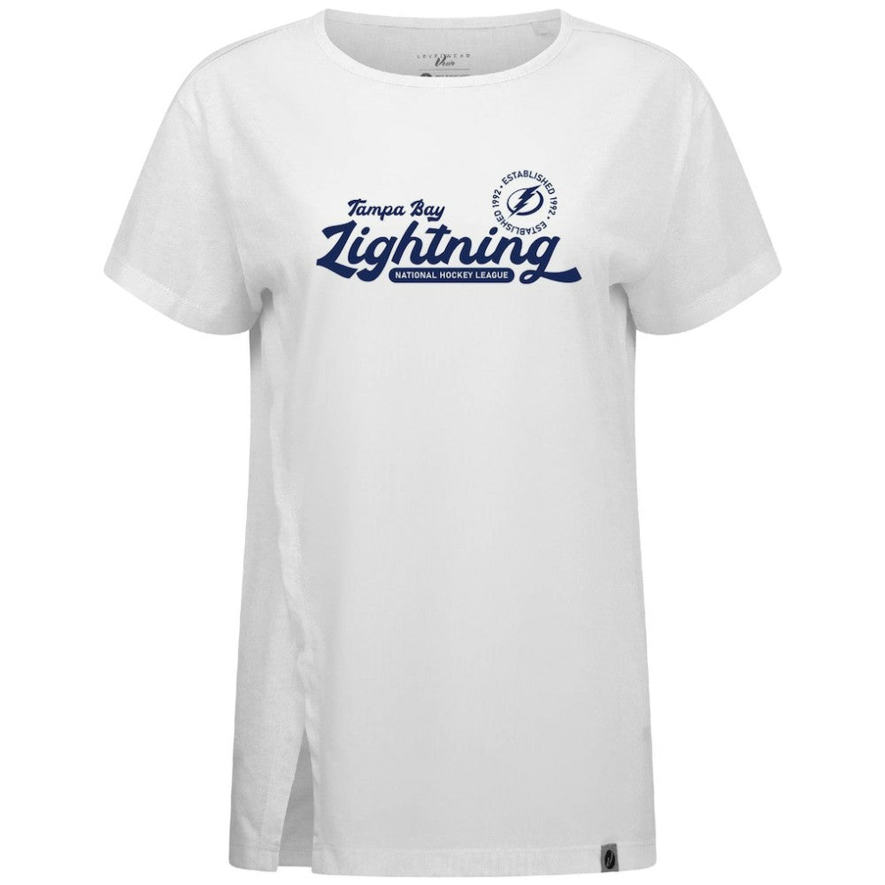 Tampa Bay Lightning Levelwear Women's Influx Monument T-Shirt - White - NHL