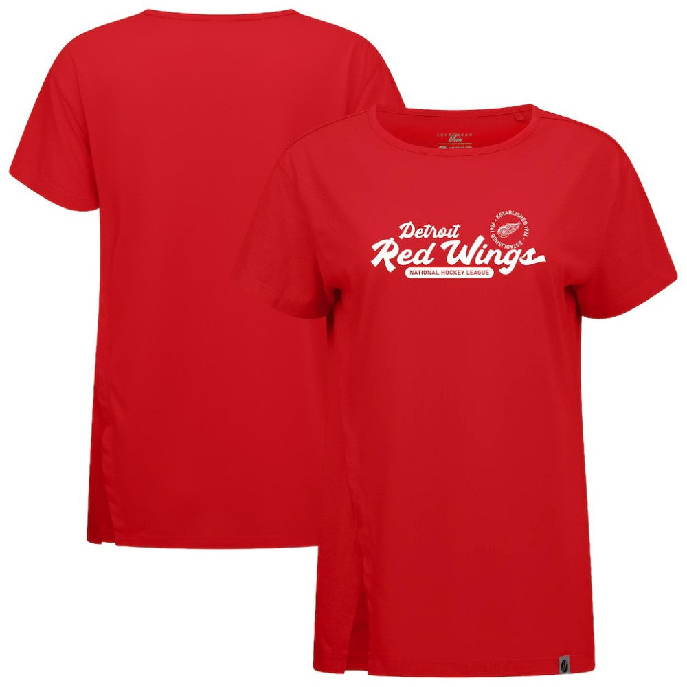 Detroit Red Wings Levelwear Women's Influx Monument T-Shirt - Red - NHL