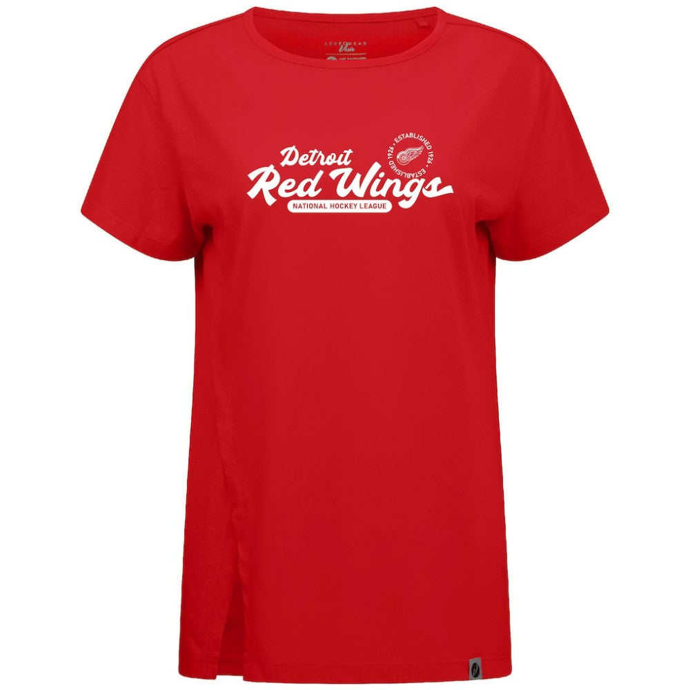 Detroit Red Wings Levelwear Women's Influx Monument T-Shirt - Red - NHL