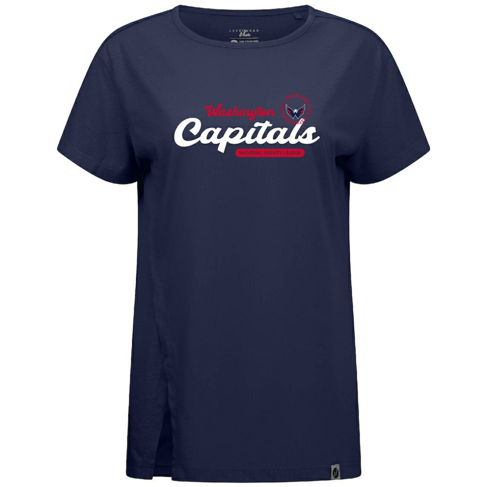 Washington Capitals Levelwear Women's Influx Monument T-Shirt - Navy - NHL