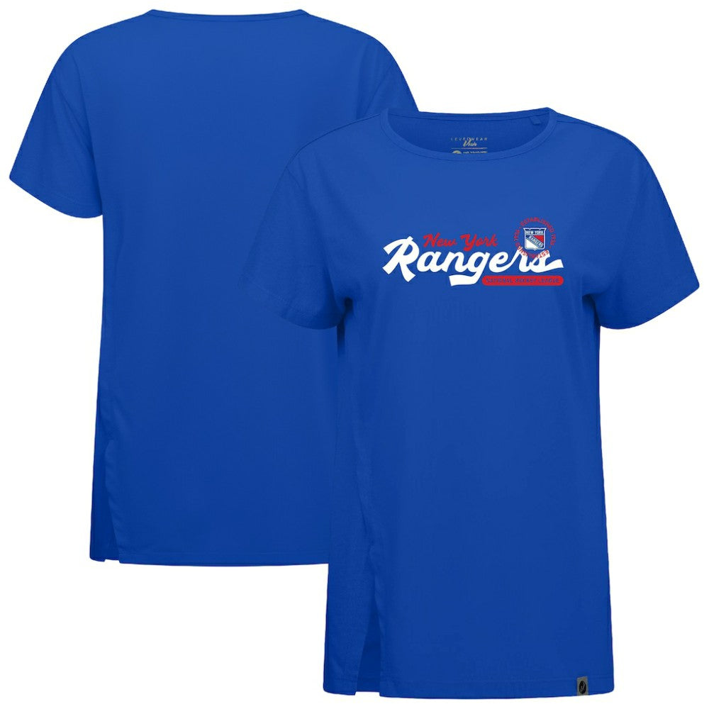 New York Rangers Levelwear Women's Influx Monument T-Shirt - Royal - NHL