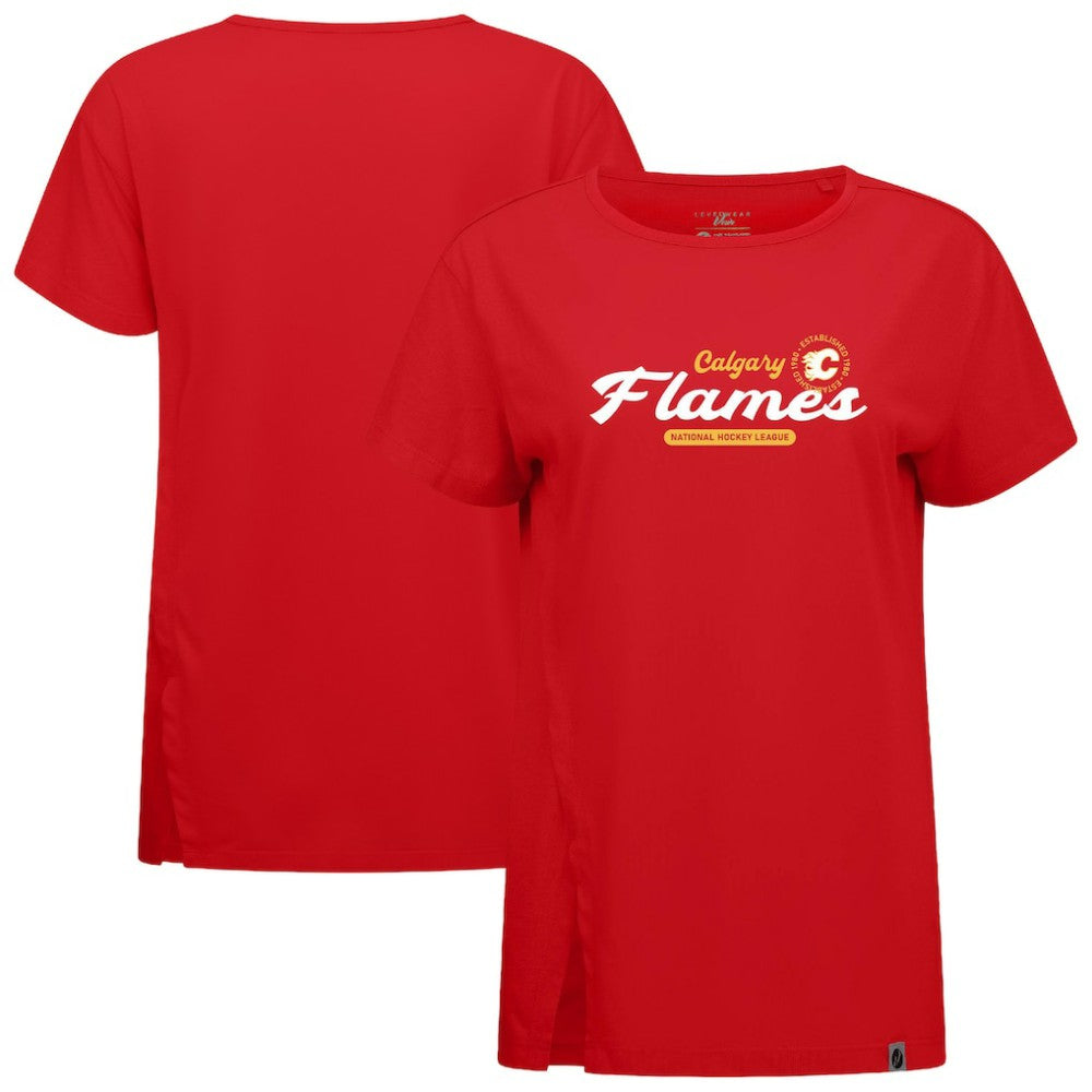 Calgary Flames Levelwear Women's Influx Monument T-Shirt - Red - NHL