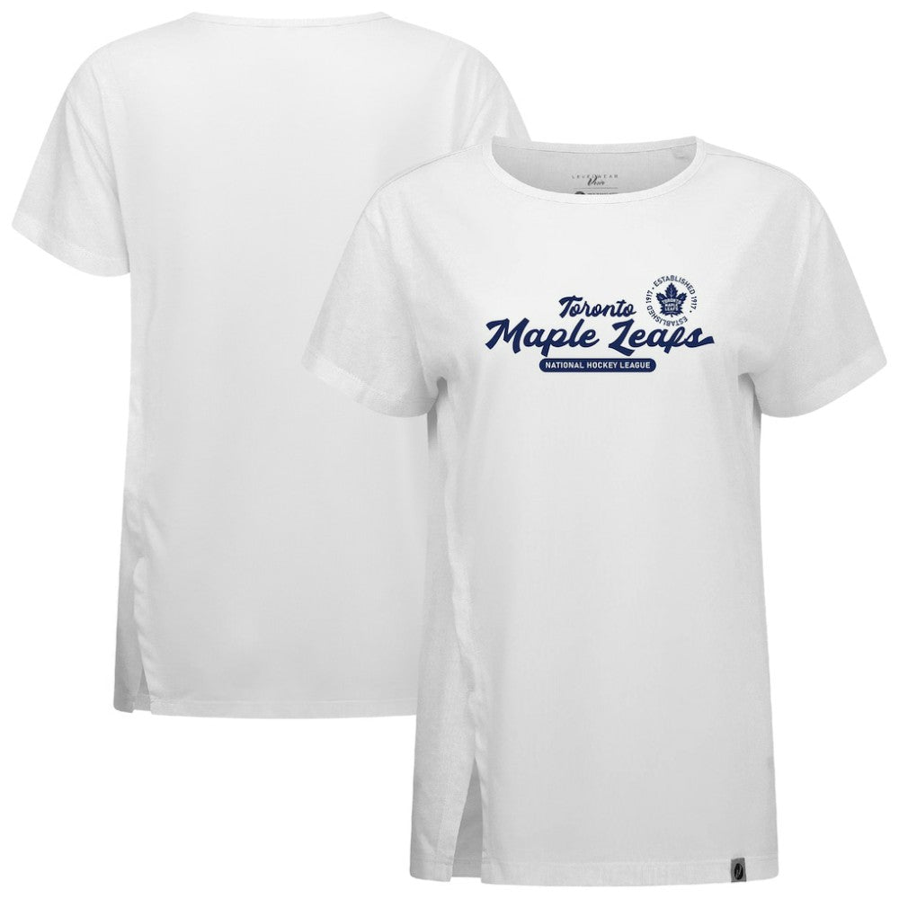 Toronto Maple Leafs Levelwear Women's Influx Monument T-Shirt - White - NHL
