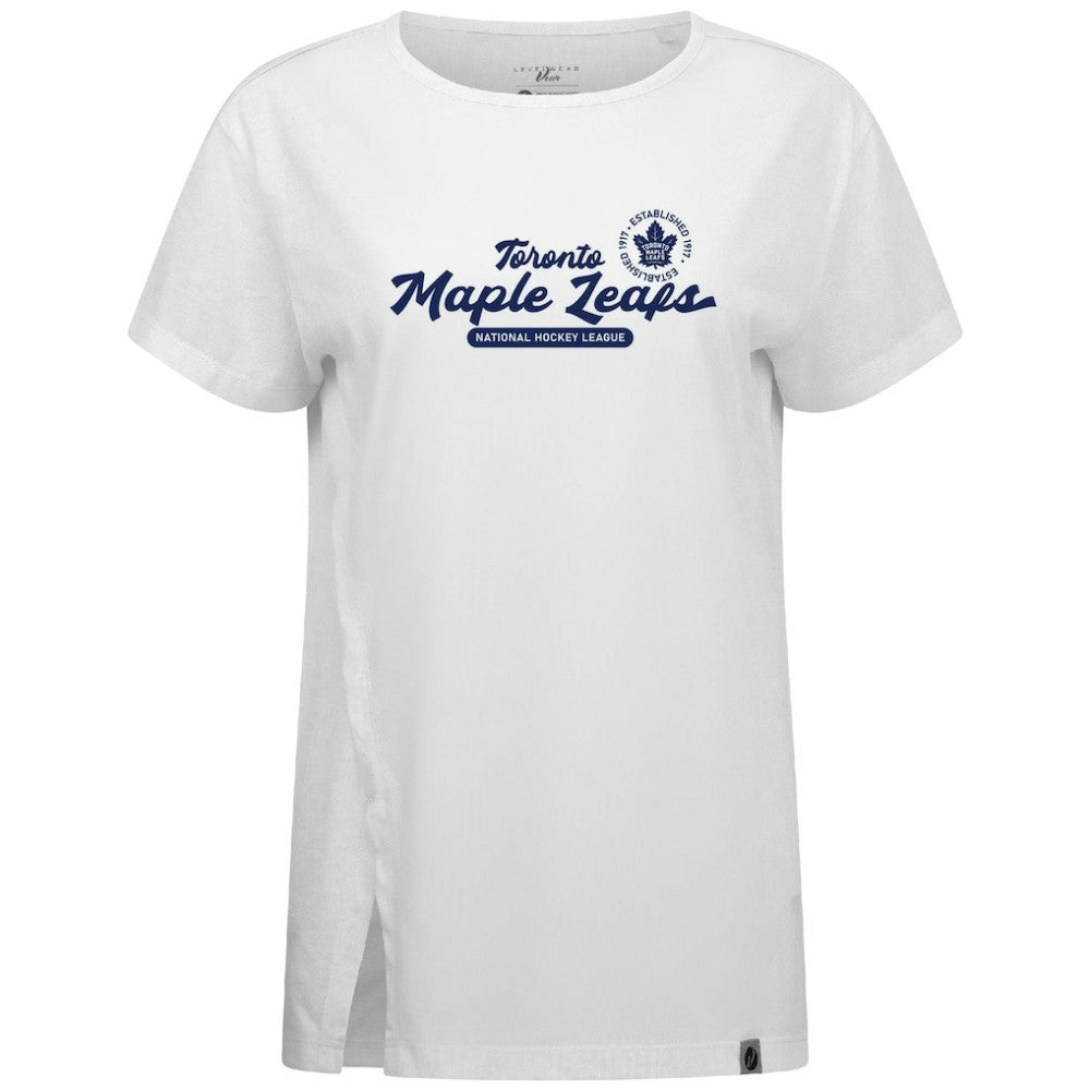 Toronto Maple Leafs Levelwear Women's Influx Monument T-Shirt - White - NHL