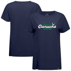 Vancouver Canucks Levelwear Women's Influx Monument T-Shirt - Navy - NHL