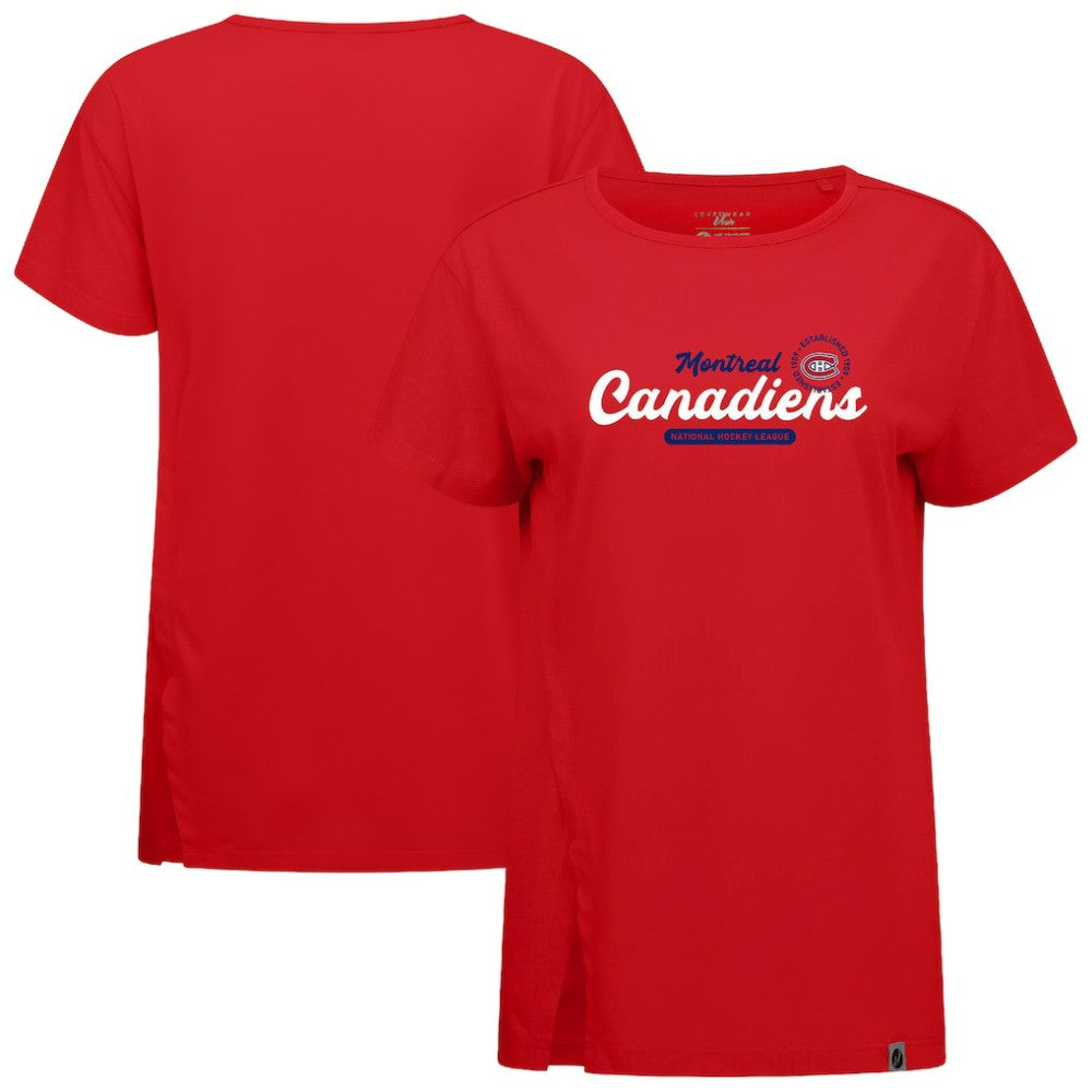 Montreal Canadiens Levelwear Women's Influx Monument T-Shirt - Red - NHL