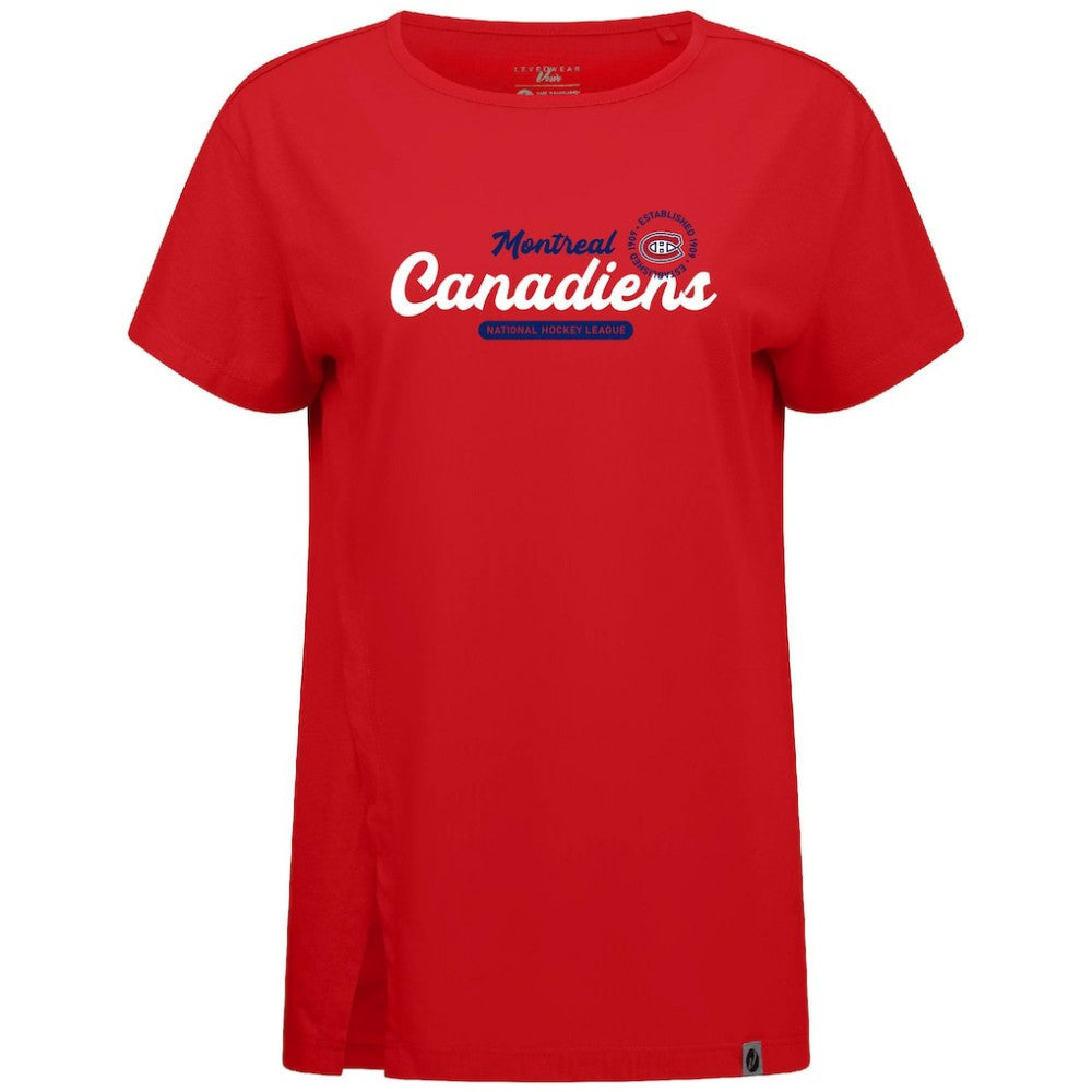 Montreal Canadiens Levelwear Women's Influx Monument T-Shirt - Red - NHL