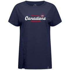 Montreal Canadiens Levelwear Women's Influx Monument T-Shirt - Navy - NHL