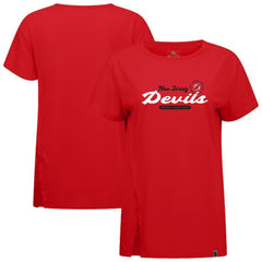New Jersey Devils Levelwear Women's Influx Monument T-Shirt - Red - NHL