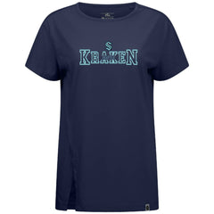 Seattle Kraken Levelwear Women's Influx Journey T-Shirt - Deep Sea Blue - NHL