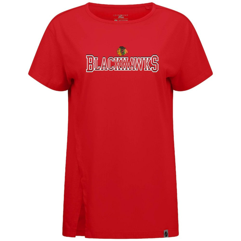 Chicago Blackhawks Levelwear Women's Influx Journey T-Shirt - Red - NHL