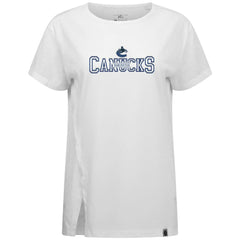 Vancouver Canucks Levelwear Women's Influx Journey T-Shirt - White - NHL