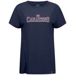 Montreal Canadiens Levelwear Women's Influx Journey T-Shirt - Navy - NHL