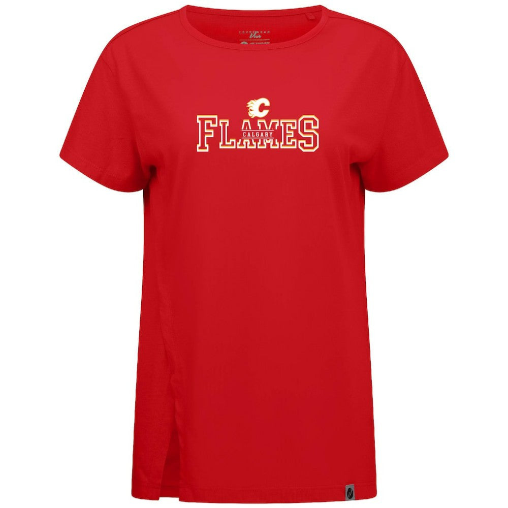 Calgary Flames Levelwear Women's Influx Journey T-Shirt - Red - NHL