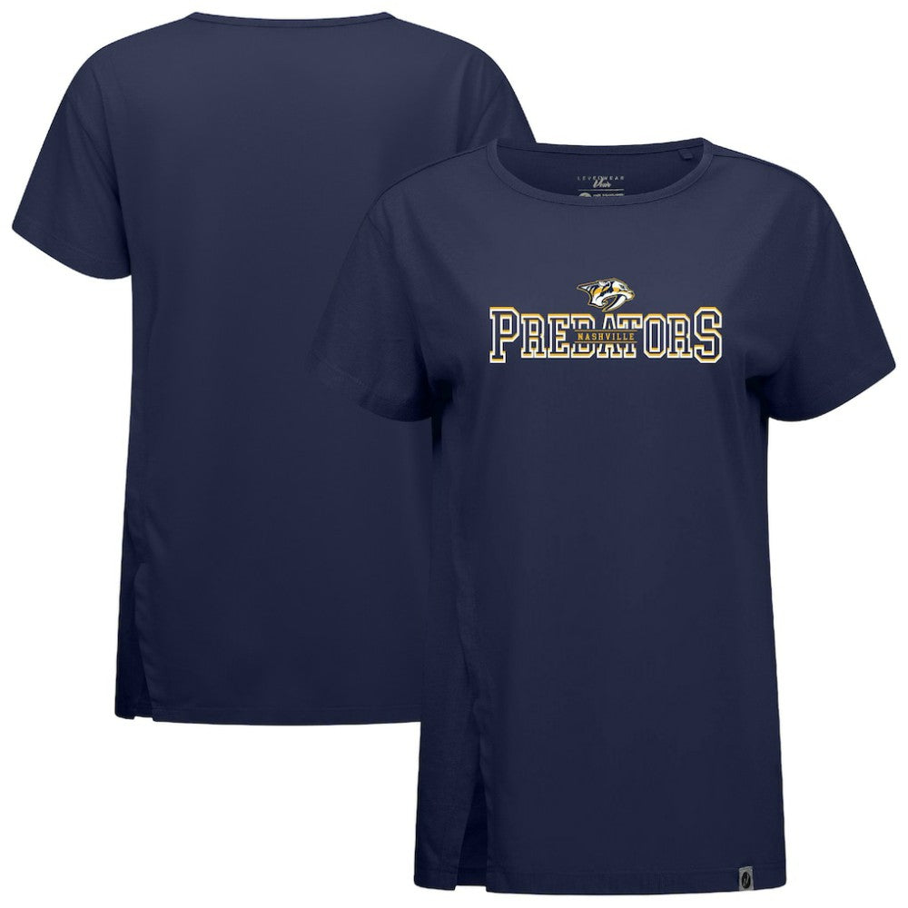 Nashville Predators Levelwear Women's Influx Journey T-Shirt - Navy - NHL
