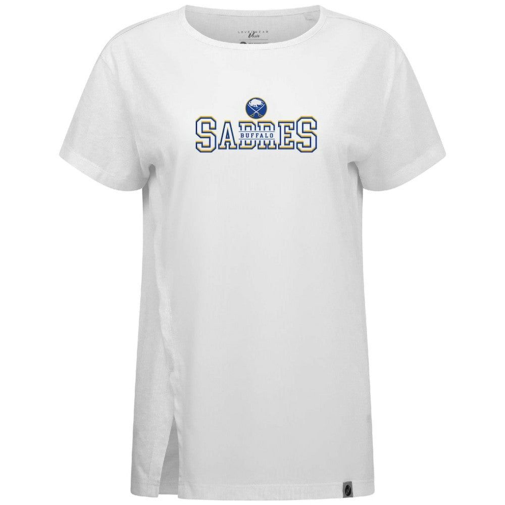 Buffalo Sabres Levelwear Women's Influx Journey T-Shirt - White - NHL