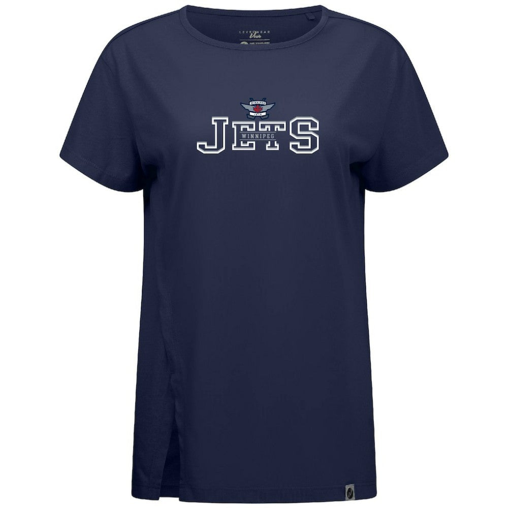 Winnipeg Jets Levelwear Women's Influx Journey T-Shirt - Navy - NHL