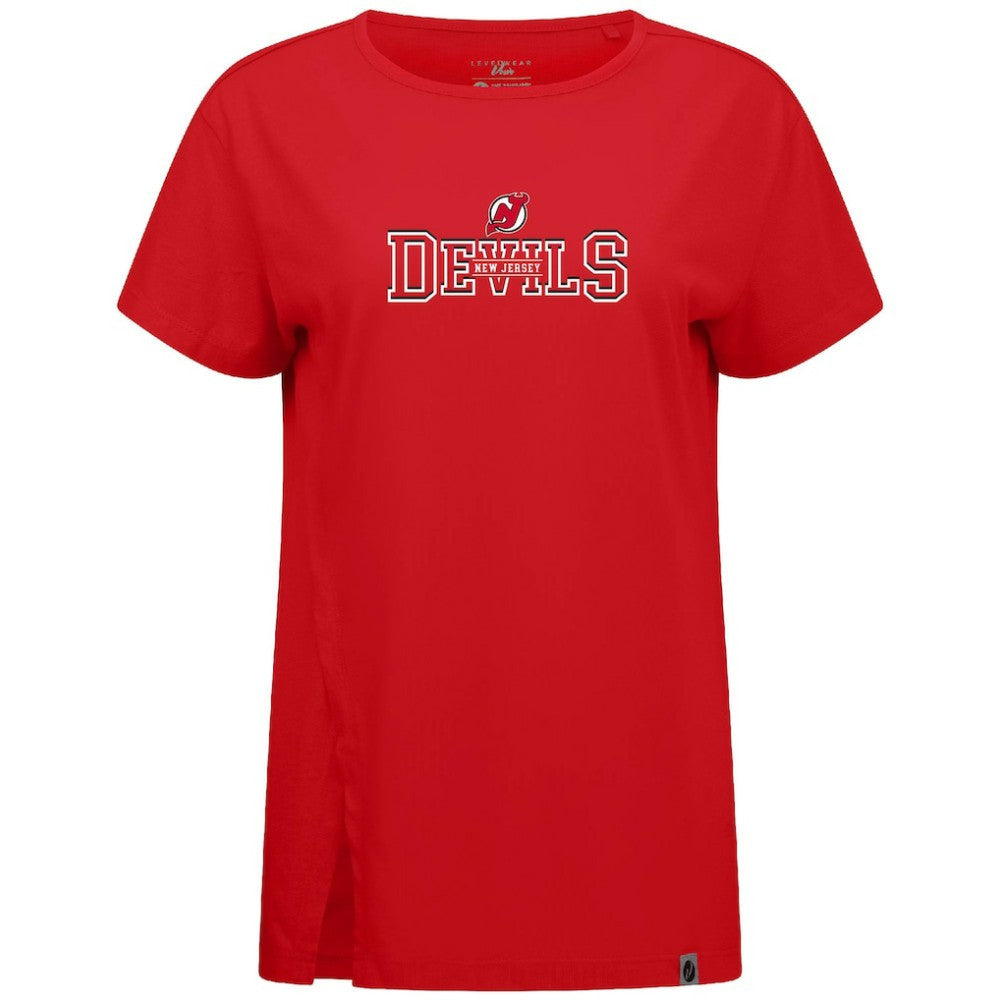 New Jersey Devils Levelwear Women's Influx Journey T-Shirt - Red - NHL