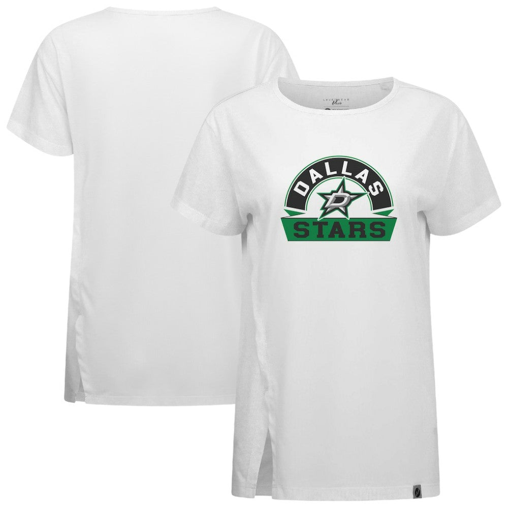 Dallas Stars Levelwear Women's Influx Banner Arch T-Shirt - White - NHL