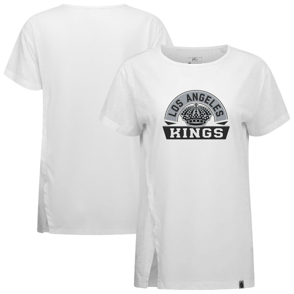 Los Angeles Kings Levelwear Women's Influx Banner Arch T-Shirt - White - NHL