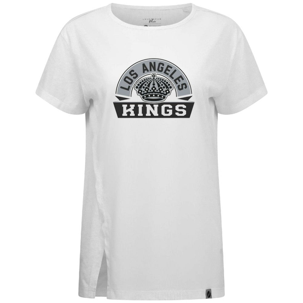 Los Angeles Kings Levelwear Women's Influx Banner Arch T-Shirt - White - NHL