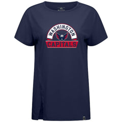 Washington Capitals Levelwear Women's Influx Banner Arch T-Shirt - Navy - NHL