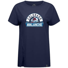 Colorado Avalanche Levelwear Women's Influx Banner Arch T-Shirt - Navy - NHL