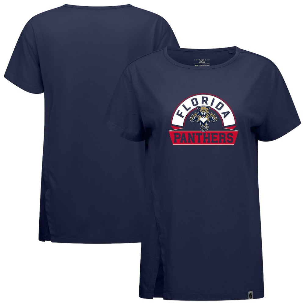 Florida Panthers Levelwear Women's Influx Banner Arch T-Shirt - Navy - NHL