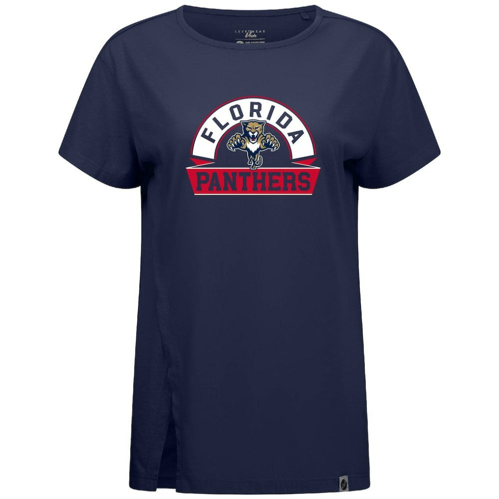 Florida Panthers Levelwear Women's Influx Banner Arch T-Shirt - Navy - NHL