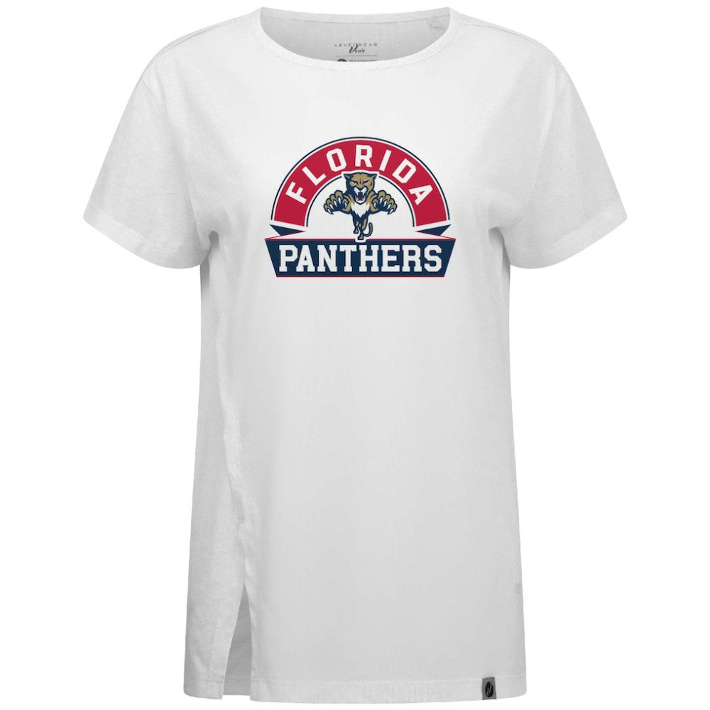 Florida Panthers Levelwear Women's Influx Banner Arch T-Shirt - White - NHL