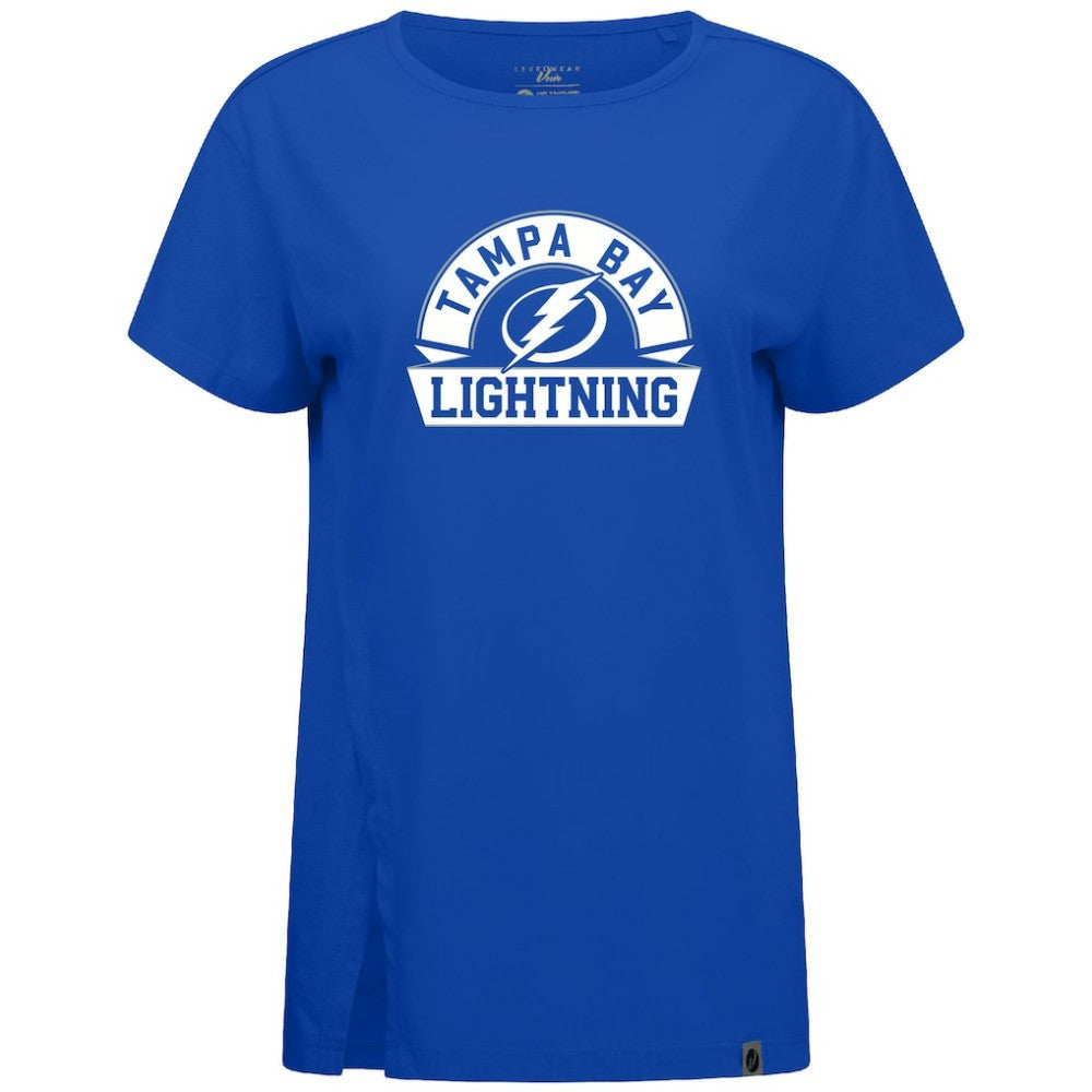 Tampa Bay Lightning Levelwear Women's Influx Banner Arch T-Shirt - Royal - NHL