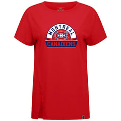 Montreal Canadiens Levelwear Women's Influx Banner Arch T-Shirt - Red - NHL