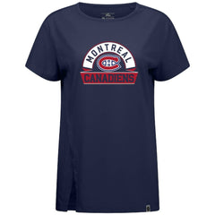 Montreal Canadiens Levelwear Women's Influx Banner Arch T-Shirt - Navy - NHL