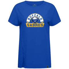Buffalo Sabres Levelwear Women's Influx Banner Arch T-Shirt - Royal - NHL